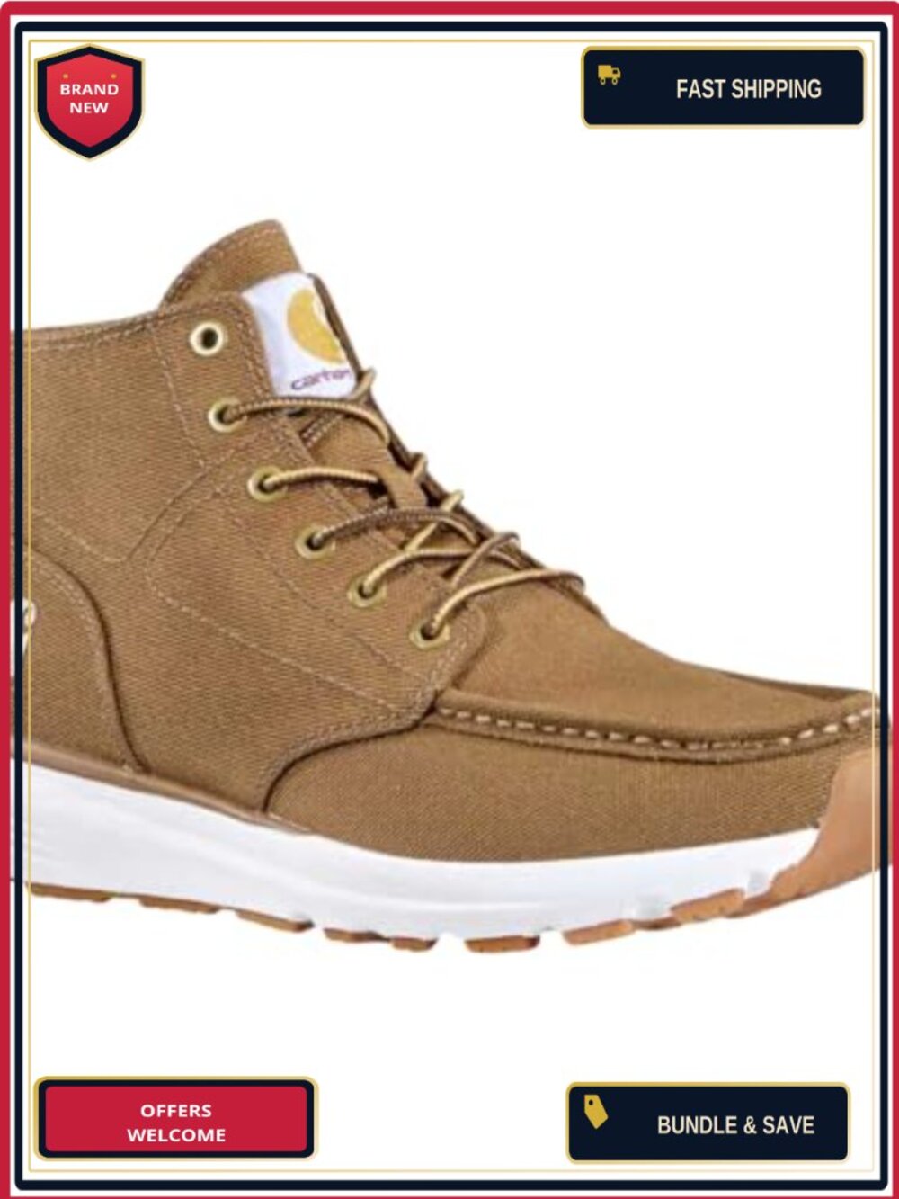 Carhartt Men's Haslett Moc Toe Canvas Chukka Boots Lightweight Work